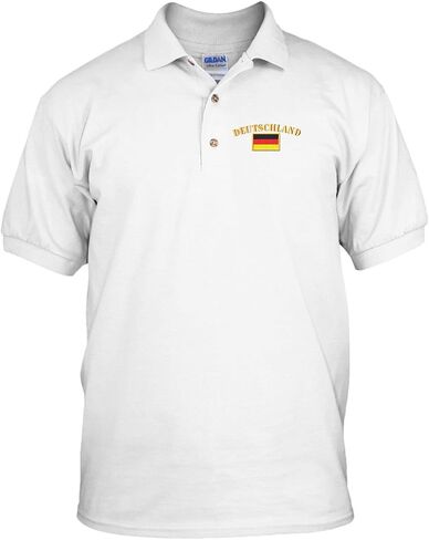 Speedy Pros Deutschland Germany Flag Embroidery Embroidered Golf Polo Shirt Black X-Large in Kuwait