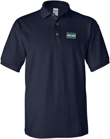 Speedy Pros Polo Shirt Argentina Embroidery Design Cotton Golf Shirt for Men Navy Medium Design Only in Kuwait