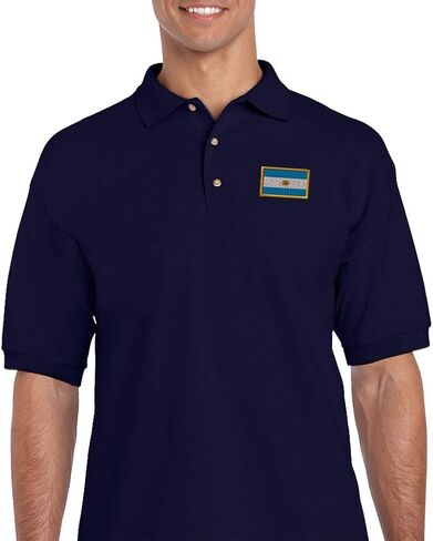Speedy Pros Polo Shirt Argentina Embroidery Design Cotton Golf Shirt for Men Navy Medium Design Only in Kuwait