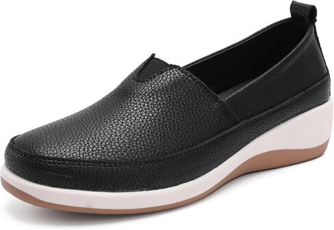Women's Slip On Wedge Sneakers - Comfortable Platform Walking Shoes Lightweight Casual Shoes in Saudi Arabia