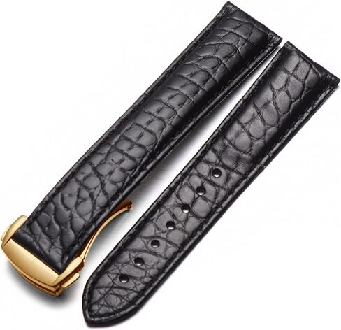 Crocodile Leather Watch Strap Men And Women Style For Omega Seahorse Deville 18mm 19mm 20mm Original Watch Band in Saudi Arabia