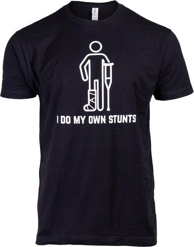 تي شيرت I Do My Own Stunts المضحك ذو الساق المكسورة للرجال، احصل على الشفاء العاجل هدايا التعافي من العمليات الجراحية تي شيرت الحوادث in Kuwait