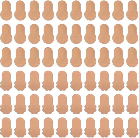 60 PCS Disposable Pasties Nipple Covers with Lift (30 Flower + 30 Round), Pasties Breast Lift Tape for Women, Invisible Coverage for Dresses, Swimsuits and Special Occasions Beige in Kuwait