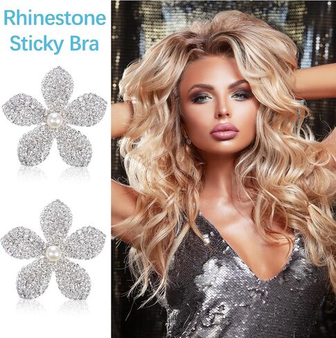Rhinestone Tassel Nipple Pasties, Pasties Nipple Covers, Silver Flower Nipples Covers, Rhinestone Pastie Nipples Cover for Women, Crystal Chest Nipple-Stickers in Saudi Arabia