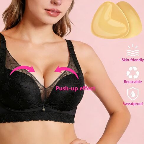 Invisible Push Up Sticky Bra, Reusable Adhesive Nipple Covers Double Sided Bra Pads for Backless Dresses Daily Wear in Saudi Arabia