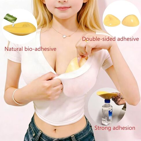 Invisible Push Up Sticky Bra, Reusable Adhesive Nipple Covers Double Sided Bra Pads for Backless Dresses Daily Wear in Saudi Arabia
