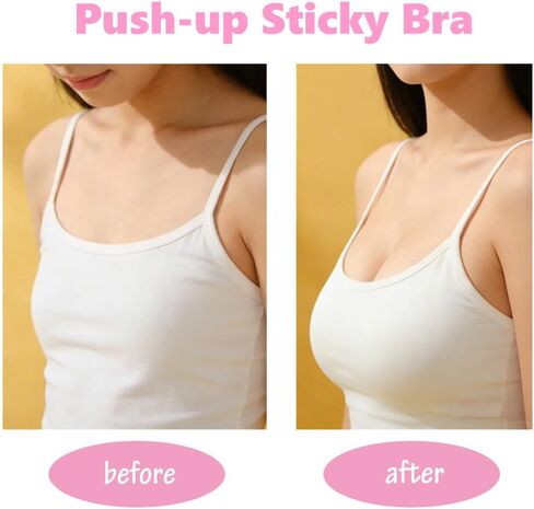 Invisible Push Up Sticky Bra, Reusable Adhesive Nipple Covers Double Sided Bra Pads for Backless Dresses Daily Wear in Saudi Arabia