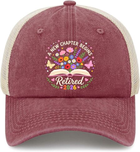 A New Chapter Begins Retired 2026 Hat for Men Aesthetic Washed Distressed in Kuwait