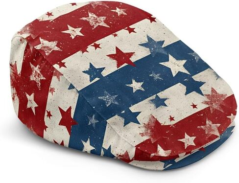 JoyLamoria 250th USA Flat Cap Mens American Flag 250 Years Lightweight Patriotic Newsboy Hat for Casual Party Vacation in Saudi Arabia