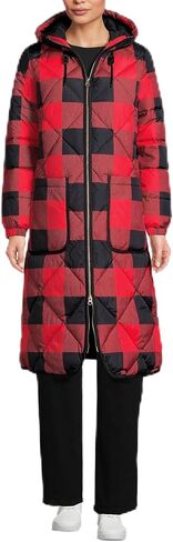 Lands' End Women's FeatherFree Insulated Diamond Quilted Maxi Coat in Kuwait