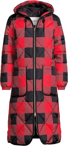Lands' End Women's FeatherFree Insulated Diamond Quilted Maxi Coat in Kuwait