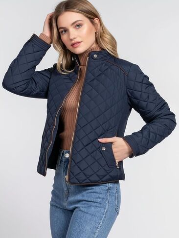 NE PEOPLE Womens Lightweight Quilted Zip Jacket (S-3XL) in Saudi Arabia