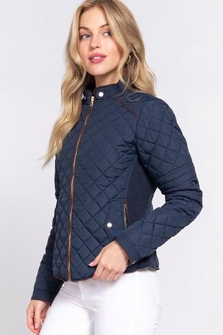 NE PEOPLE Womens Lightweight Quilted Zip Jacket (S-3XL) in Saudi Arabia