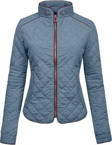 NE PEOPLE Womens Lightweight Quilted Zip Jacket (S-3XL) in Kuwait