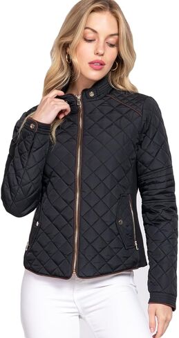 NE PEOPLE Womens Lightweight Quilted Zip Jacket (S-3XL) in Saudi Arabia