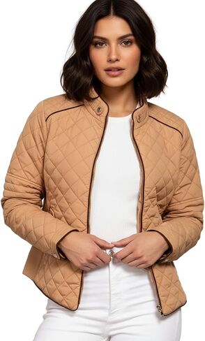 NE PEOPLE Womens Lightweight Quilted Zip Jacket (S-3XL) in Saudi Arabia