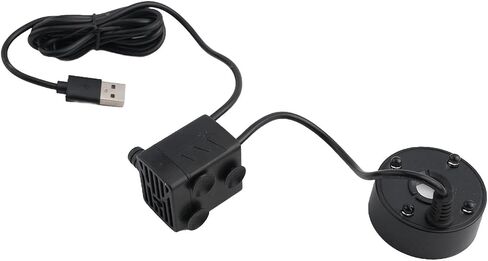 USB Mist Maker Fogger with Colorful Lights for Water Fountain Pond Air Humidifier 5W Ultra Quiet Indoor Outdoor Use Black(Black) in Saudi Arabia