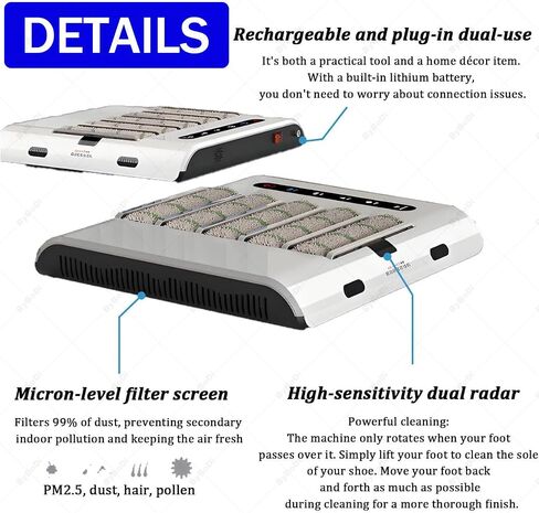 Powerful 1000PA Electric Shoe Polisher - Fully Automatic Sole Cleaner, 260RPM Rechargeable Brush, Induction Polisher for Effortless Shoe Care and Maintenance in Kuwait