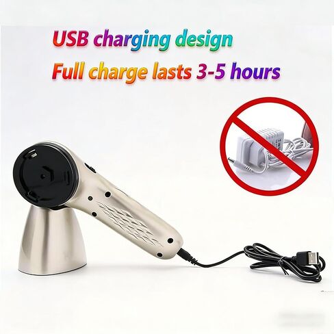 Electric Shoe Polisher Brush, Handheld Leather Polishing Tool with 6 Interchangeable Brush Heads USB Rechargeable 1800mAh Battery for Shoes Boots Bags Sofa Leather Care in Saudi Arabia