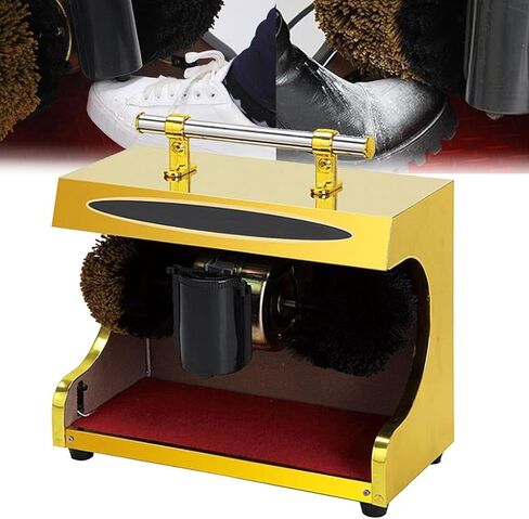 Automatic Electric Shoe Polisher - Commercial Induction Shine Machine with Soft & Hard Brushes for Effortless Shoe Care & Professional Finish in Kuwait