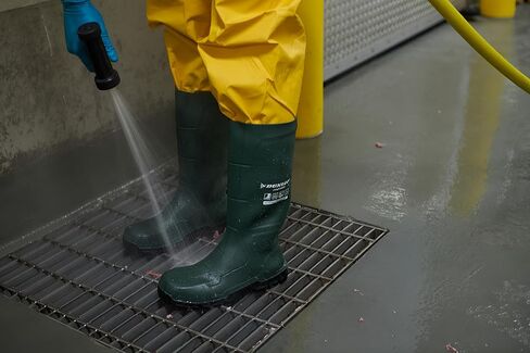 DUNLOP Protective Footwear, Acifort JobGUARD full safety, 100% Waterproof, Polyblend PVC Material, Steel toe, Rubber boots, UNISEX, Black, Size 5-15 in Kuwait