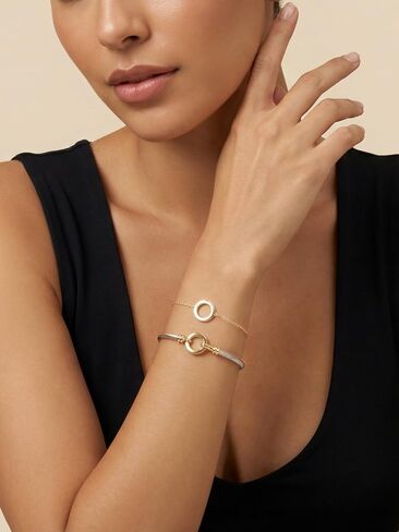 Two Tone Cable Bracelet Set for Women, Elegant Gold and Silver Stackable Wire Cuff Bracelets, Twisted Wire Mixed Metal Minimalist Luxury Jewelry Gift for Her, Everyday Wear in Saudi Arabia