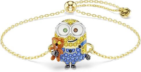 Swarovski Minions Bob bracelet, Pavé, Multicolored, Gold-tSwarovski One plated in Saudi Arabia