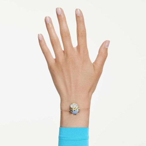 Swarovski Minions Bob bracelet, Pavé, Multicolored, Gold-tSwarovski One plated in Saudi Arabia