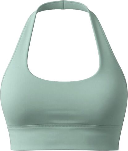 Aoxjox Women's Workout Sports Bras Lumira Square Neck Halter Twist Back Low-Medium Impact Lumastretch™ Luxe Yoga Crop Tank in Kuwait