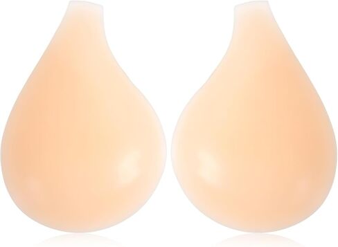 Sticky Bra Nipple Covers for Women Invisible Strapless Push up Lift Nipple Covers Push up Adhesive Strapless Bras Waterproof Support Reusable Silicone Adhesive Bra for Backless Dresses Nude in Saudi Arabia