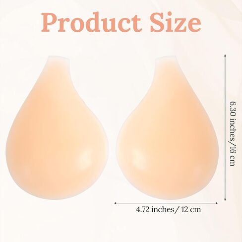Sticky Bra Nipple Covers for Women Invisible Strapless Push up Lift Nipple Covers Push up Adhesive Strapless Bras Waterproof Support Reusable Silicone Adhesive Bra for Backless Dresses Nude in Saudi Arabia