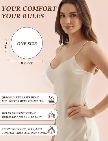 Reusable Nipple Covers for Women - Breathable Hole Design, Round Shape, Extra Thick - No-Show Comfort for Backless Outfits Nude in Saudi Arabia