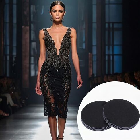 40Pcs Black Nipple Covers, Round Black Pasties for Women, Adhesive Nipples Cover Stickers, Disposable Non-Woven Fabric Breast Pasties (6cm) in Kuwait