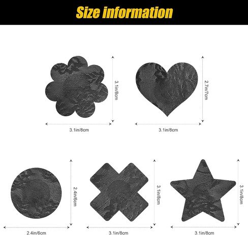 Pasties Rave Pack Nipple Covers Stickers for Women Disposable Sticky Breast Petals - 12 Pairs in Saudi Arabia