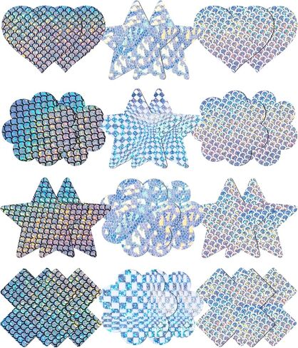 Pasties Rave Pack Nipple Covers Stickers for Women Disposable Sticky Breast Petals - 12 Pairs in Saudi Arabia