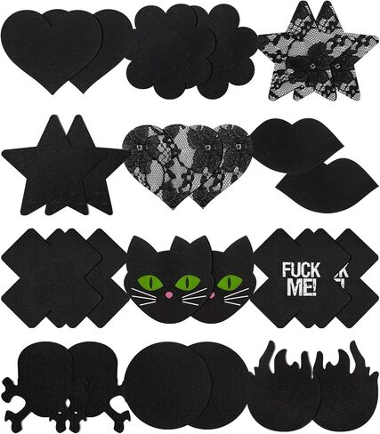 Pasties Rave Pack Nipple Covers Stickers for Women Disposable Sticky Breast Petals - 12 Pairs in Saudi Arabia