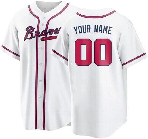 Personalized Custom Pinstripe Baseball Jersey, Custom Name Number, White for Men Women Kids in Kuwait