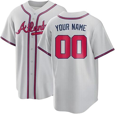 Personalized Custom Pinstripe Baseball Jersey, Custom Name Number, White for Men Women Kids in Kuwait