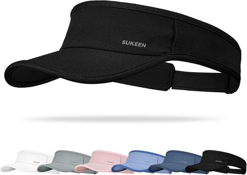Sukeen Sports قبعة واقية من الشمس للرجال والنساء خفيفة الوزن وسريعة الجفاف مع فتحات للنظارات الشمسية، قناع رياضي للجولف والتنس in Kuwait