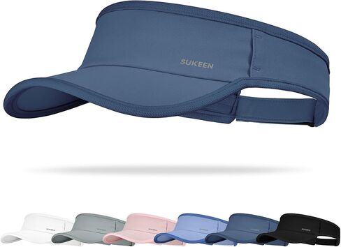 Sukeen Sports قبعة واقية من الشمس للرجال والنساء خفيفة الوزن وسريعة الجفاف مع فتحات للنظارات الشمسية، قناع رياضي للجولف والتنس in Kuwait