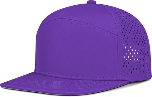 4 Inclusive Sizes Performance Flat Brim Trucker Hat Men Women, 7 Panel Snapback Running in Saudi Arabia