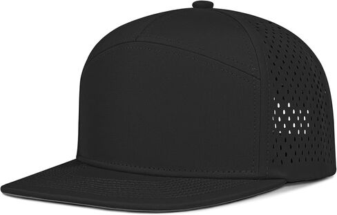 4 مقاسات شاملة قبعة سائق الشاحنة ذات الحافة المسطحة للرجال والنساء، 7 لوحات Snapback للجري in Kuwait