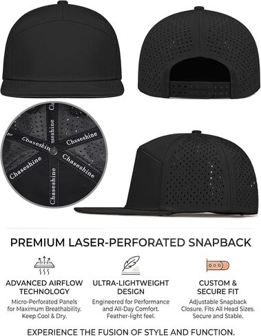 4 مقاسات شاملة قبعة سائق الشاحنة ذات الحافة المسطحة للرجال والنساء، 7 لوحات Snapback للجري in Kuwait