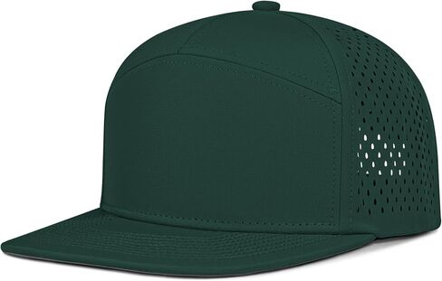 4 مقاسات شاملة قبعة سائق الشاحنة ذات الحافة المسطحة للرجال والنساء، 7 لوحات Snapback للجري in Kuwait