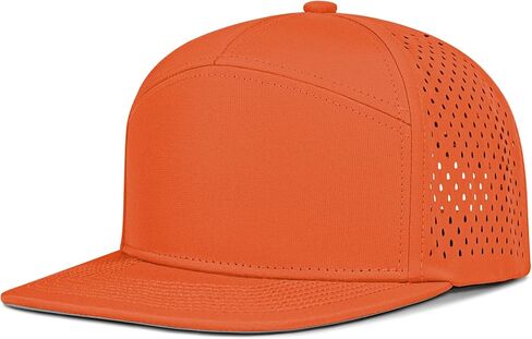 4 مقاسات شاملة قبعة سائق الشاحنة ذات الحافة المسطحة للرجال والنساء، 7 لوحات Snapback للجري in Kuwait
