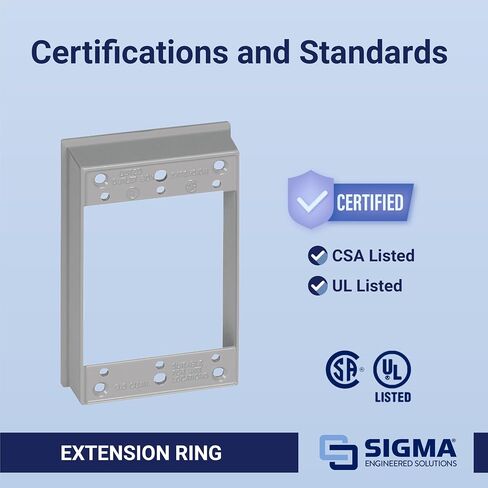 Sigma Electric, Gray Count (Pack of 1) Sigma Engineered Solutions, 14223 1-Gang Extension Ring in Saudi Arabia