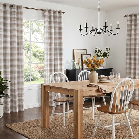 MYSKY HOME 95% Blackout Plaid Curtains 63 Inch Length 2 Panels Set for Bedroom Modern Thermal Insulated Light Blocking Black Out Grommet Window Treatments, 52" W Each Panel, Sage Green in Saudi Arabia