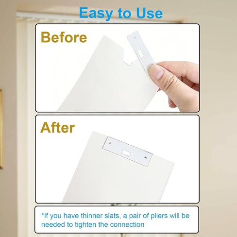 12 Pack Metal Vertical Blind Vane Savers, White Window Blind Repair Parts Replacement Slats for Fixing Vertical Window Shades Vanes in Saudi Arabia