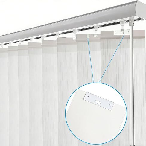 12 Pack Metal Vertical Blind Vane Savers, White Window Blind Repair Parts Replacement Slats for Fixing Vertical Window Shades Vanes in Saudi Arabia