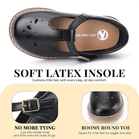 shoeslocker Toddler Girl Mary Jane Dress Shoes - Ballet Flats for Easter Party School Shoes in Saudi Arabia